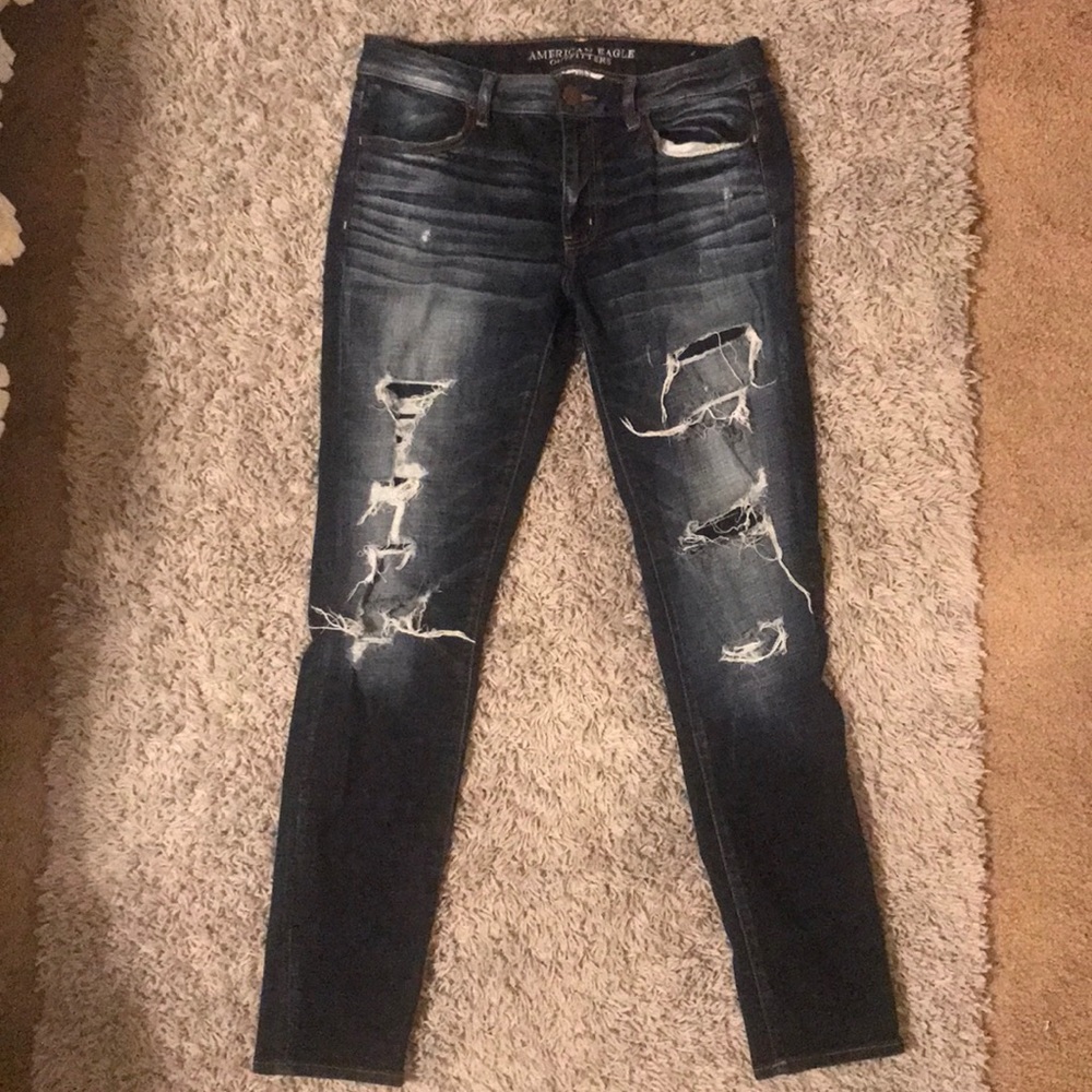 American Eagle ripped jeans size 12 long